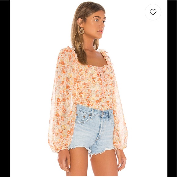 NWT Free People Mabel Printed Blouse - Picture 3 of 10